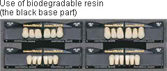 Use of biodegradable resin (the black base part)