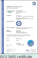 ISO13485 certificate