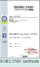 ISO/IEC 27001 Certificate